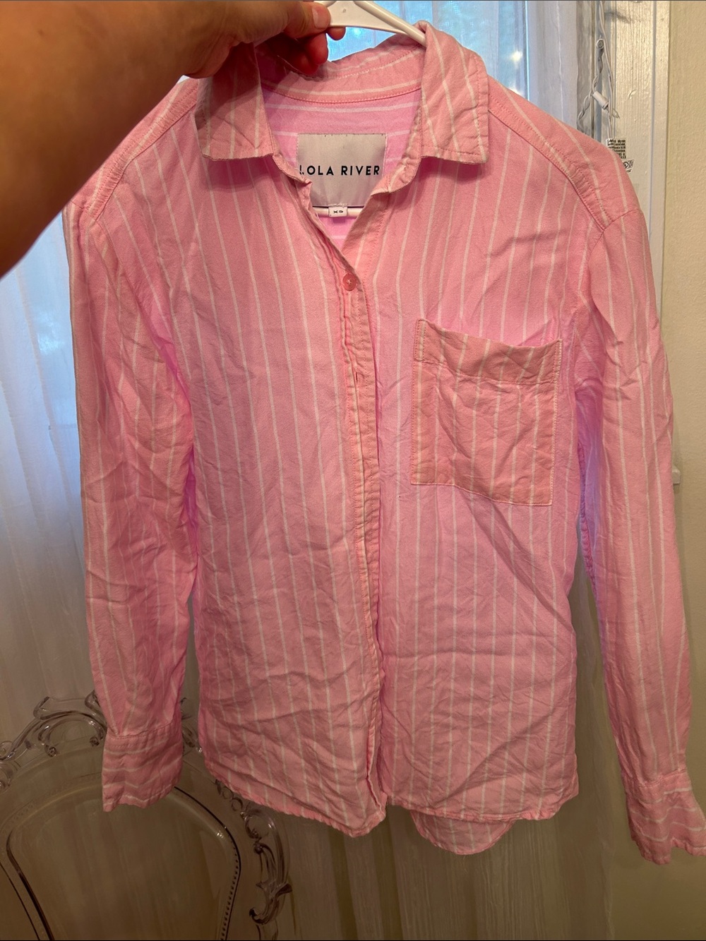 Lola River Pink Stripe Button-Down Shirt